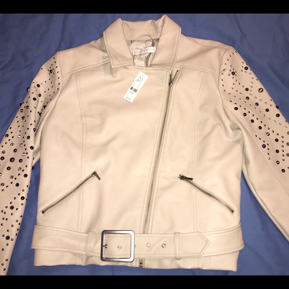 Never worn Biker Jacket with stud embellishments
